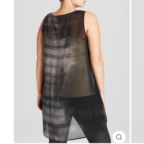 Eileen Fisher Silk Sheer High Low Tunic Blouse - Picture 8 of 8